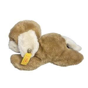 Vintage 80s Steiff Mini Floppy Dog Plush Ear Button Tag #5662/16 Germany 6.5"